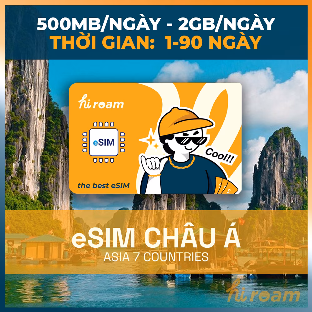 eSIM Châu Á 9 Nước