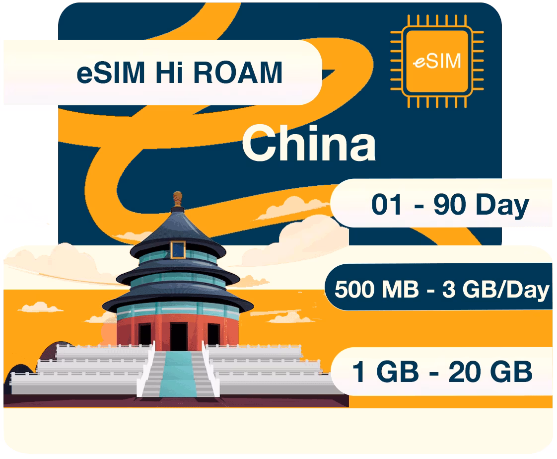 eSIM Trung Quốc, Hong Kong & Macao - Vào được TikTok