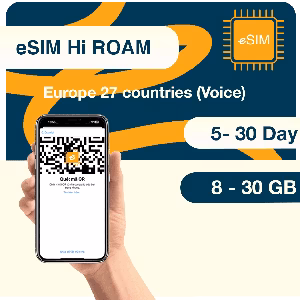 eSIM Châu Âu 27 Nước