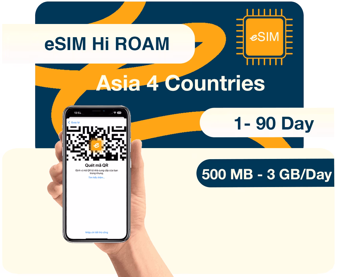 eSIM Đông Nam Á 4 Nước Vào được TikTok