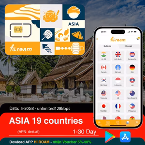 SIM 19 Nước Châu Á