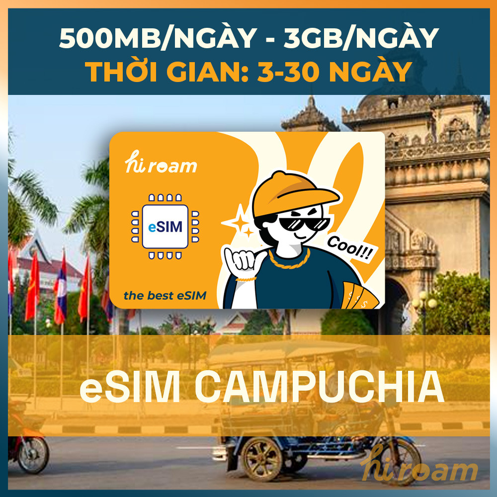 eSim Du Lịch Campuchia