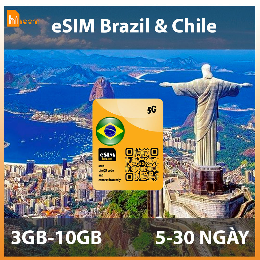 eSIM Du Lịch Brazil và Chile